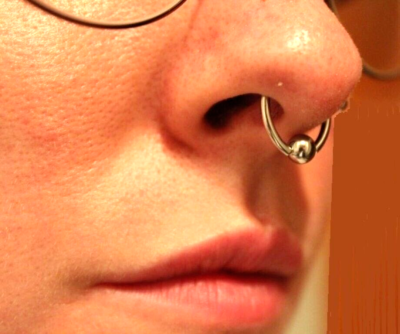 Nose ring with shop 2 balls