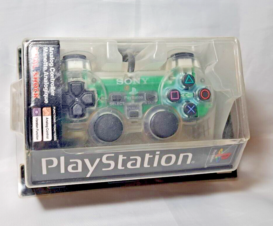 Sony Playstation 1 Crystal OEM Controller Dual Shock Factory Sony Playstation 1 Crystal OEM Controller Dual Shock Factory