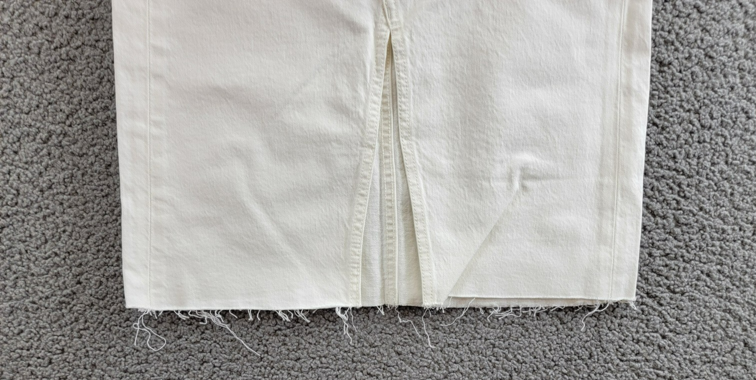 Joe's Jeans The Joplin Denim Skirt Women's 24 Optic White Button Zip Closure - Picture 4 of 16