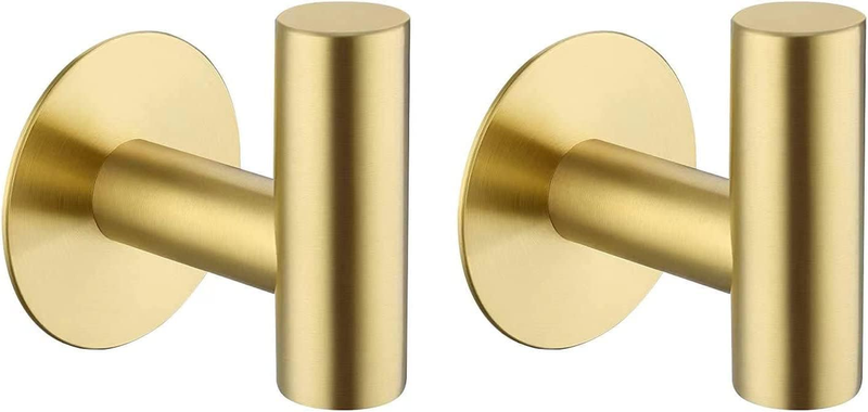 Bath Towel Robe Hooks Self Adhesive No Drilling, Stick on Metal Coat Hooks, SUS