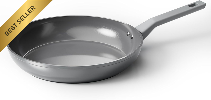 12 Inch Frying Pan Nonstick, Diamond-Titanium Ceramic Coating, PFAS & PFOA Free,
