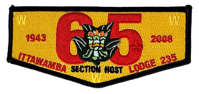 Lodge 235 Ittawamba S120 2008 Section Host SR-6N Conclave Pocket Flap  OA  BSA