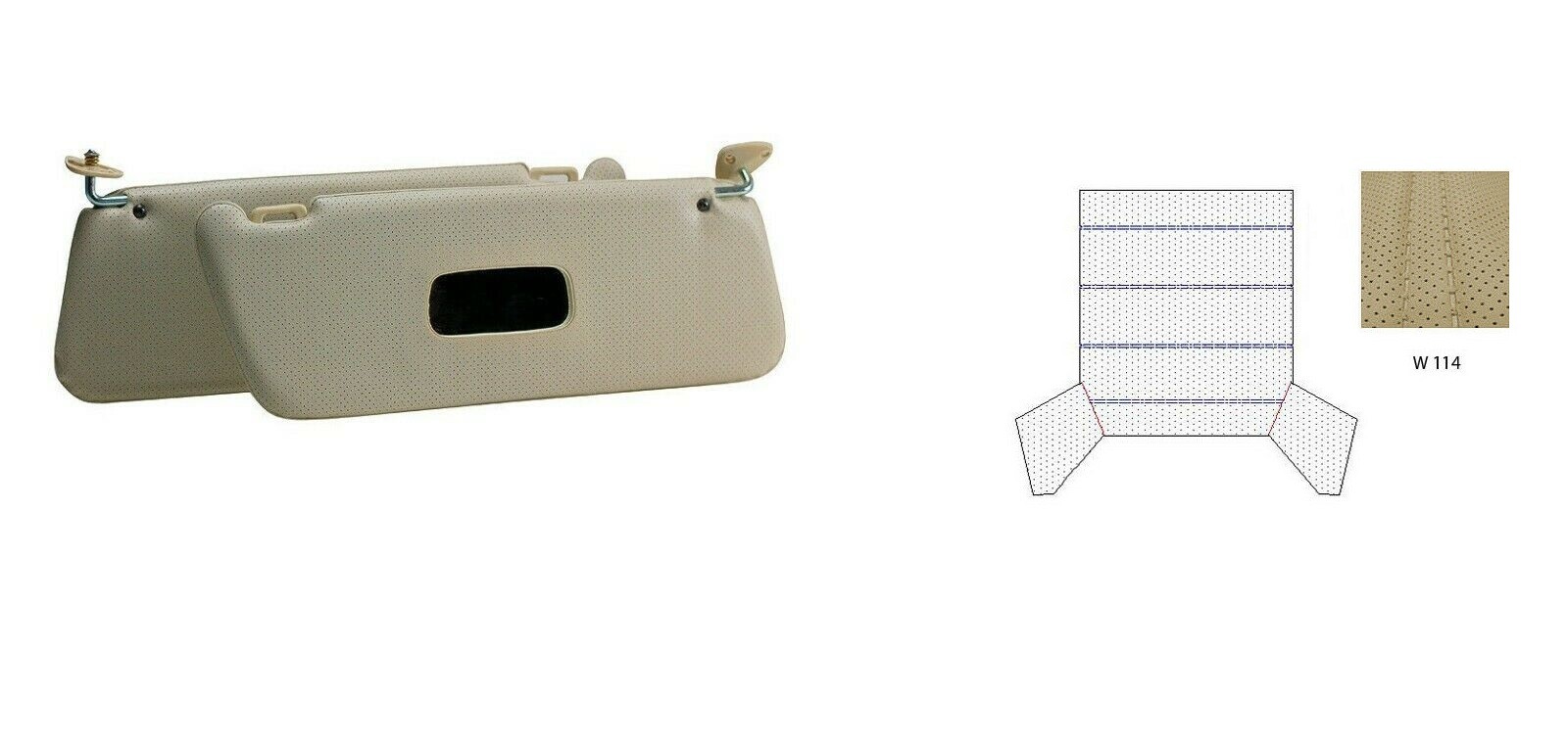 FOR MERCEDES W114 COUPE Roof Headliner WITHOUT SUNROOF AND SUNVISOR FIT CREAM