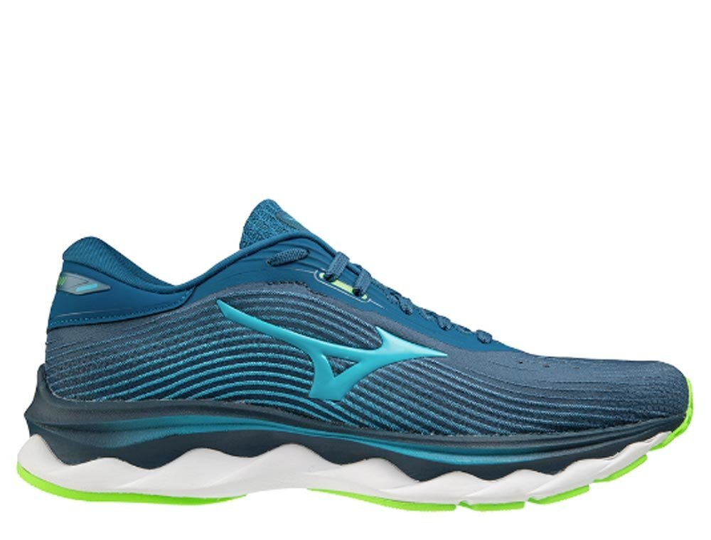 Мужские кроссовки MIZUNO Wave Sky 5 бирюзовые J1GC210226