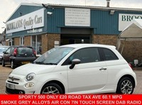2016 Fiat 500 1.2 S Hatchback Bossa Nova White Petrol Manual Euro 6 (s/s) (69 bh