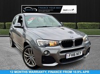 2016 16 BMW X3 2.0 20D M SPORT SUV 5DR DIESEL AUTO XDRIVE EURO 6 (S/S) (190 PS)