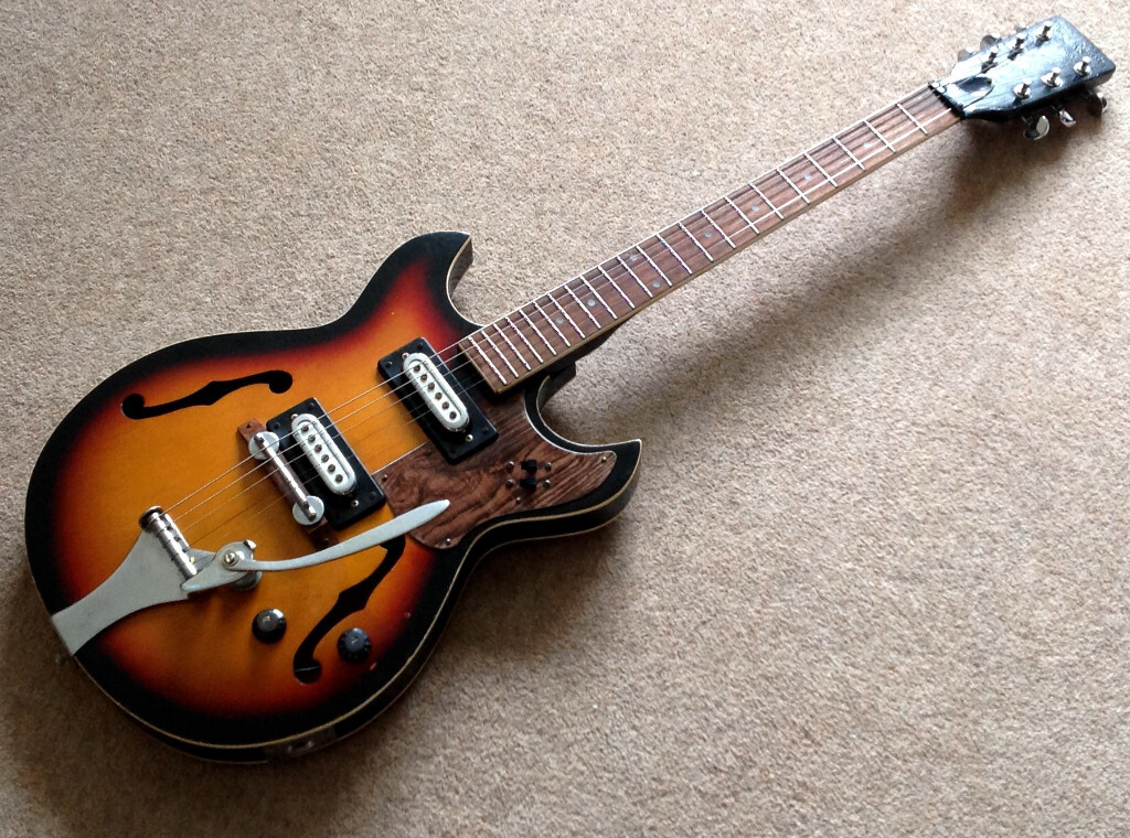 60`s Audition archtop vintage semiacoustic guitar in Hirwaun