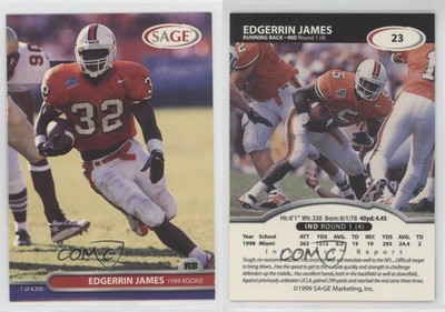 1999 SAGE /4200 Edgerrin James #23 Rookie RC HOF