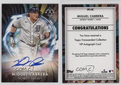 2023 Topps Transcendent Collection VIP Party /25 Miguel Cabrera #VIPA-MC Auto