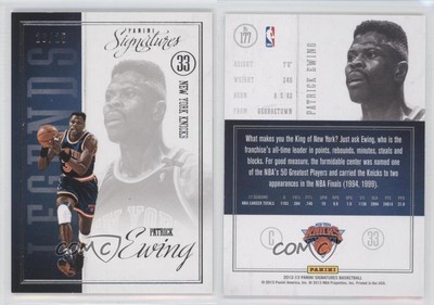 2012-13 Panini Signatures Legends /25 Patrick Ewing #177 HOF