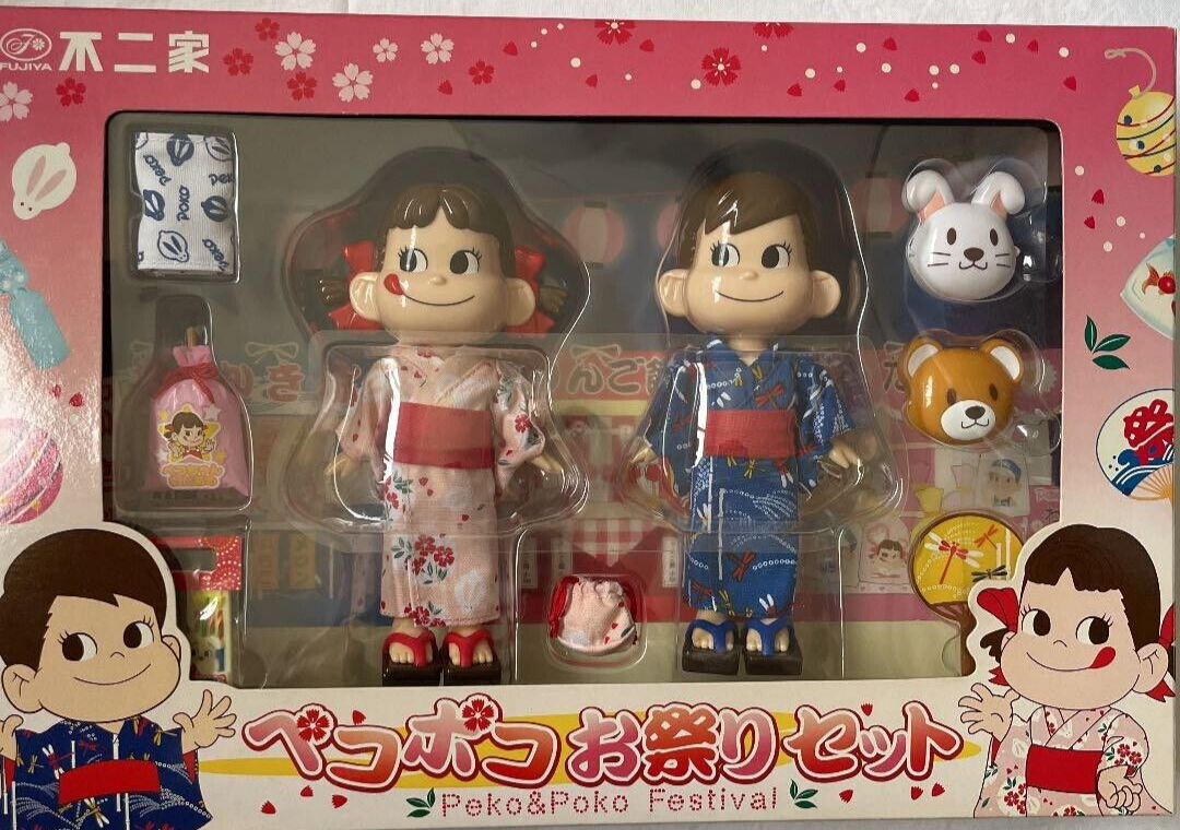 Peko Poko フィギュア4体セット Fujiya Peko-chan Peko Poko festival set Matsuri Yukata ABS