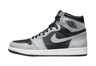 Nike Men's Air Jordan Retro I 1 High OG Shadow 2.0 Black Grey White 555088-035