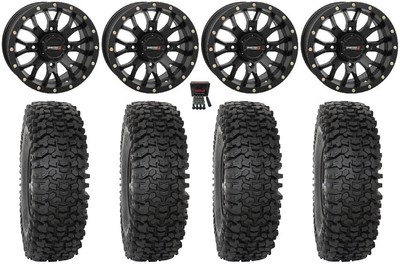 System 3 ST-3 15'' Wheels Black 33'' RC500S Sticky Tires Can-Am Defender