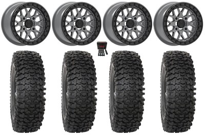 Valor V07 Beadlock 15'' Wheels Graphite 32'' RC500S Sticky Tires Can-Am Defender