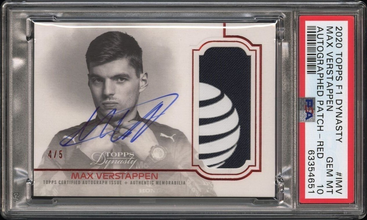 2020 Topps Dynasty Formula One F1 MAX VERSTAPPEN AUTO JUMBO
