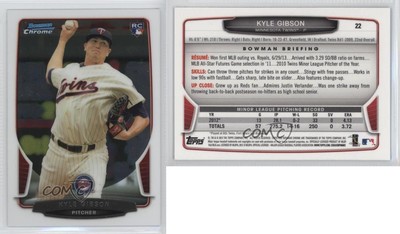 2013 Bowman Draft Chrome Kyle Gibson #22 Rookie RC