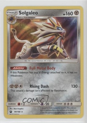 2018 Pokémon Sun & Moon - Celestial Storm Solgaleo Holo #99 03cw