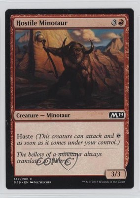 2018 Magic: The Gathering - Core Set: 2019 Hostile Minotaur #147 02ro