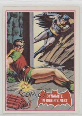 1966 O-Pee-Chee A Series (Red Bat Logo) Batman Robin Dynamite In 's Nest 0pj