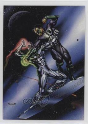 1995 Fleer DC Versus Marvel HoloF/X Silver Surfer Green Lantern #7