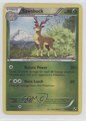 2011 Pokemon Black & White Reverse Foil Sawsbuck #14 0k07