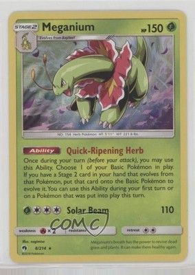 2018 Pokemon Sun & Moon - Lost Thunder Meganium Holo #8 16ez