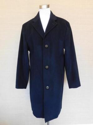 JCrew $450 Ludlow Topcoat Italian Wool-Cashmere 38S Navy