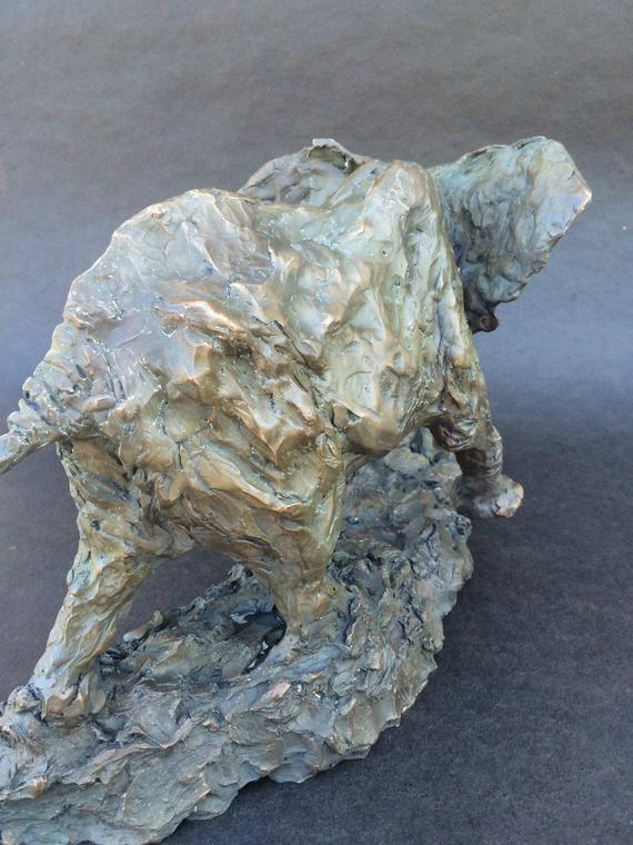 Bronze Sculpture Original Limited Edition! Elephant/Lions! 22x11x10! Stunning!