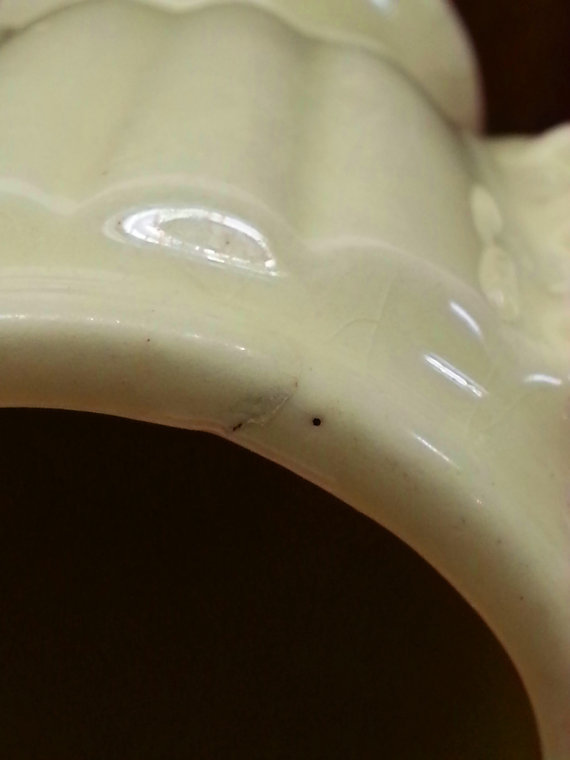 Shawnee Art Pottery Cream Fluted Urn Vase, Small Ceramic Pot Planter