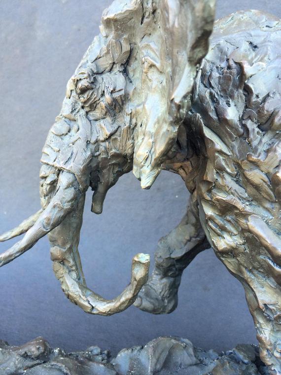Bronze Sculpture Original Limited Edition! Elephant/Lions! 22x11x10! Stunning!