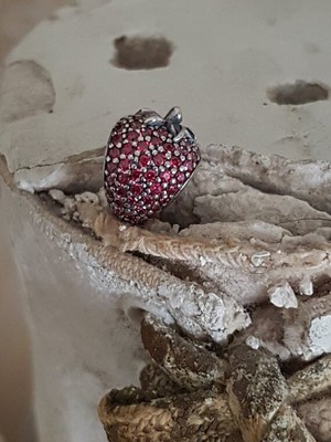 Discount AUTHENTIC PANDORA Charm Sterling Silver Red PAVE STRAWBERRY 791899CZR