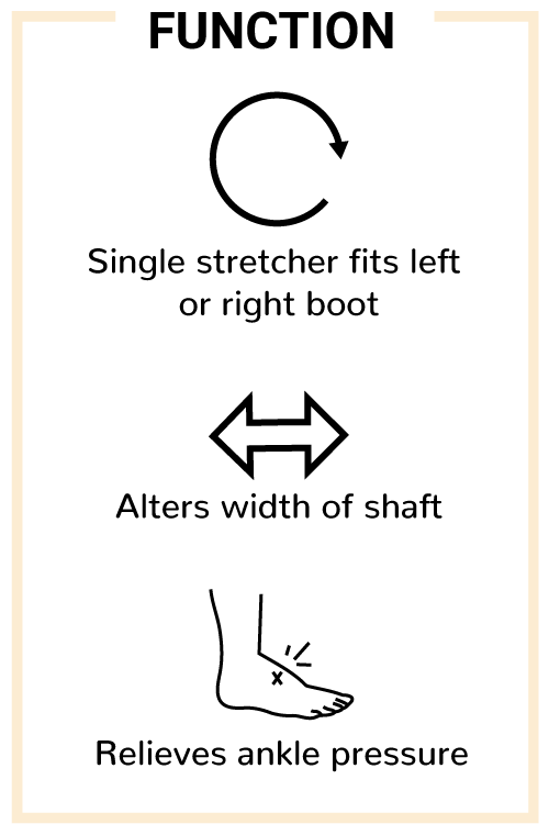 FootFitter Cast Aluminum Combination Boot Stretcher for Instep and Shaft Only