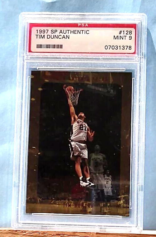 1997-98 UPPER DECK SP AUTHENTIC TIM DUNCAN RC PSA MINT 9 1997-98 UPPER DECK SP AUTHENTIC TIM DUNCAN RC PSA MINT 9