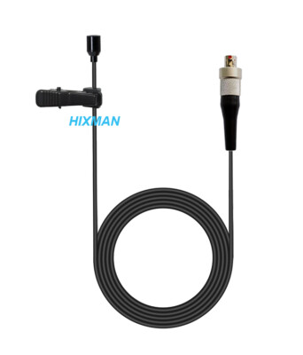 HIXMAN LM2 Black Lav Lapel Mic For Sennheiser Shure WisyCom Zaxcom Transmitter