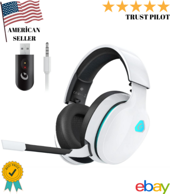 Gtheos 2.4GHz Wireless Gaming Headset for PC PS4 PS5 Mac