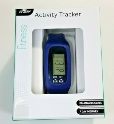 Activity Fitness Tracker Steps Calories Time Distance Blue New in Box 