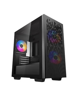 DeepCool Matrexx 40 Micro ATX Case with Tempered Glass Side Panel and 3 Fans