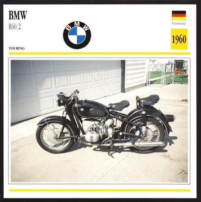 1960 Bmw R60 2 600cc 594cc German Bike Motorcycle Photo Spec Sheet Info Cardのebay公認海外通販 セカイモン