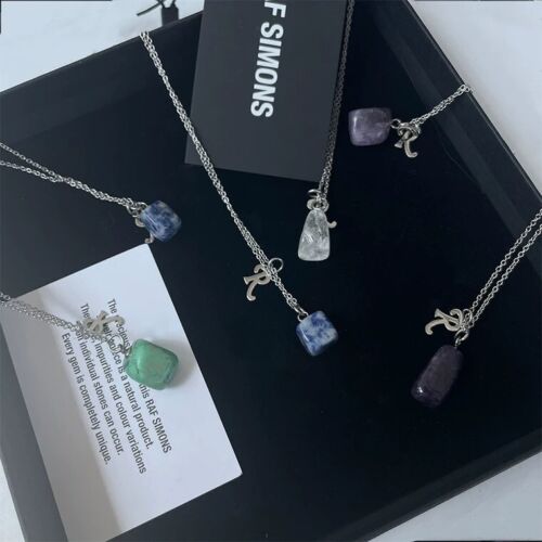 Natural Agate Raf Simons Gemstone Jewellry RLogo Classic Natural Agate Raf Simons Gemstone Jewellry RLogo Classic