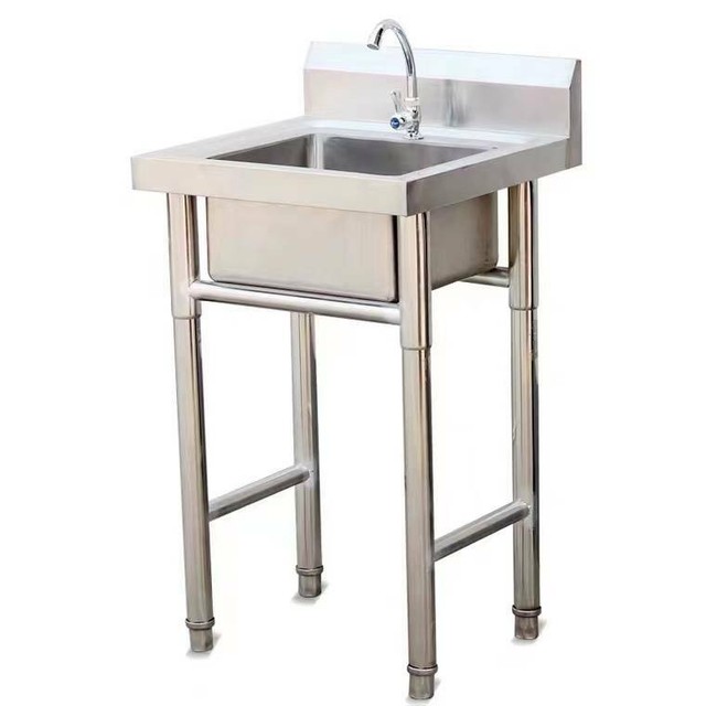 Free Standing Sink and Outdoor Sink Stainless Steel 50x50x80 cm Other