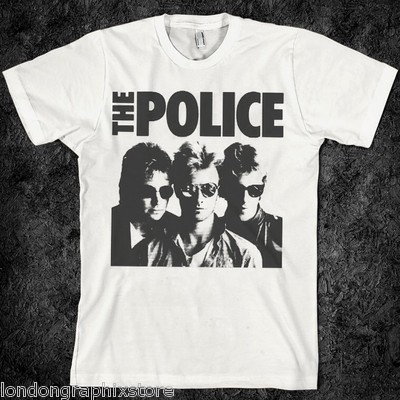 vintage music, the police t shirt, band, uk, sting, british