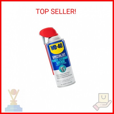 WD-40 Specialist White Lithium Grease Spray with SMART STRAW SPRAYS 2 WAYS, 10 O