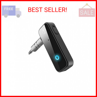 (Upgraded) Ankilo Aux Bluetooth Adapter for Car, 2 in 1 Bluetooth 5.0 Receiver f