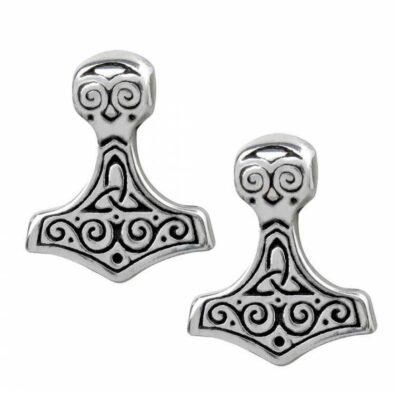 Alchemy Gothic Thor Hammer Stud Earrings   Local Stock   Gothic