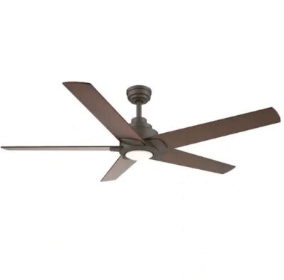 Home Decorators Mickelson 52 in. LED Indoor Oil Rubbed Bronze Ceiling Fan