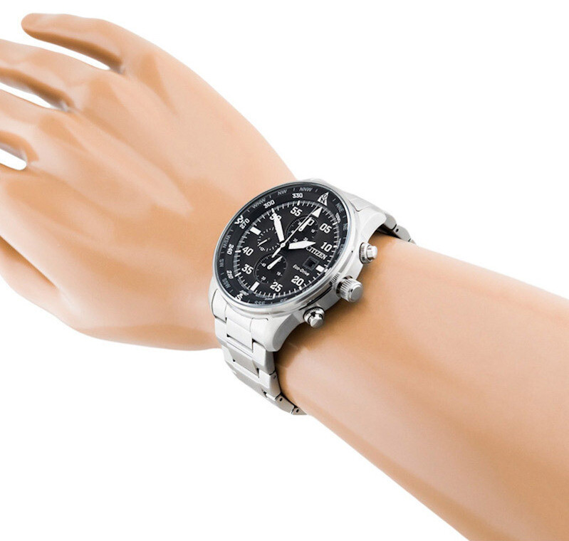 Pre-owned Citizen Genuine  Ca0690-88e Eco Drive Mens Watch Stainless Steel Chronograph 44mm
