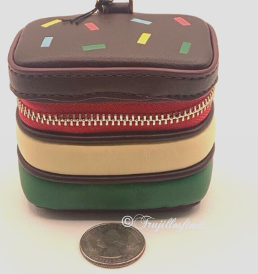 Kate Spade Dolci 3D Rainbow Cookie Coin Purse Bag Charm KC690 New