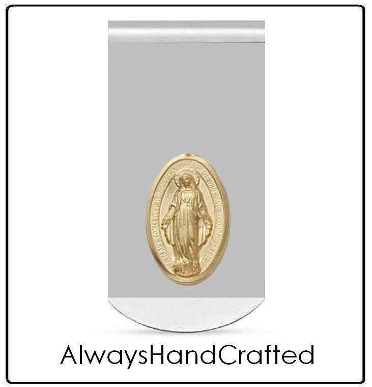 - Gold Religious Mary Emblem