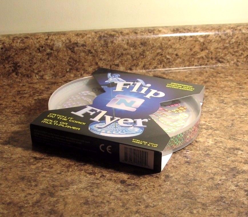 Flip N Flyer Gyro-Cord Tricks Solo or Mutli Player Silver White NEW