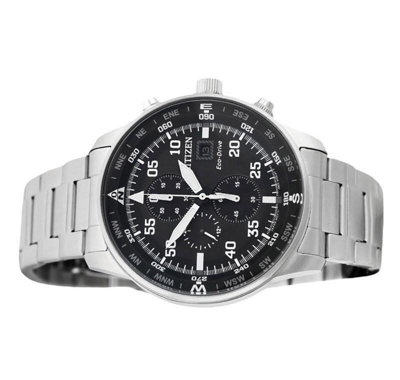 Pre-owned Citizen Genuine  Ca0690-88e Eco Drive Mens Watch Stainless Steel Chronograph 44mm